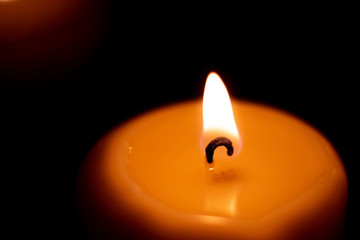 close-up of a candle 