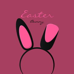 Easter Bunny holiday spring background vector illustration