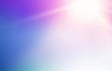 Blue sky and abstract light flash background. Vector illustartion.