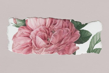 Ripped floral banner