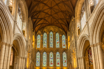 Fototapeta premium The interior of the West Front in Ripon cathedral.