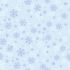 Snowflake seamless pattern.