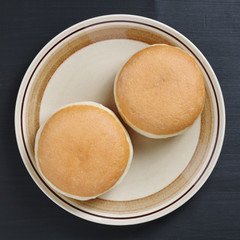 Two fresh donuts