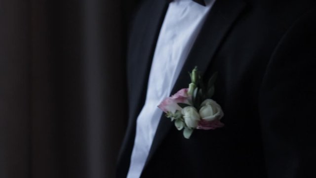 buttonhole on a man's jacket