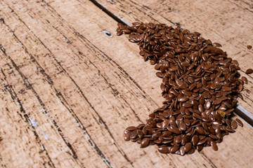Flax seeds are a healthy food, a source of omega-3 and use during keto-diet, body detox, gluten-free nutrition. Proper nutrition, superfood.