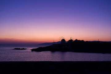 Koufonissia - View of the South coast at sunset. Lesser Cyclades, South Aegean
