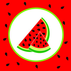 sweet and ripe summer watermelon pattern   illustration