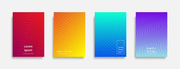 Minimal covers design. Colorful line design. Future geometric patterns. Eps10 vector.
