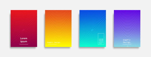 Minimal covers design. Colorful line design. Future geometric patterns. Eps10 vector.