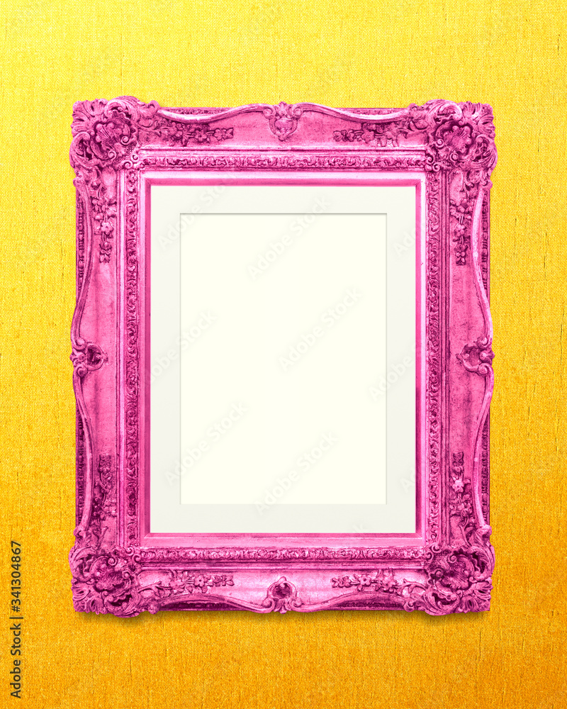 Canvas Prints pink blank frame mockup