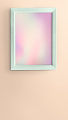 Green blank frame mockup