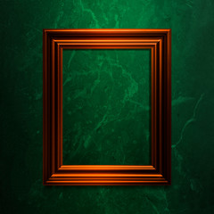 Orange blank frame mockup