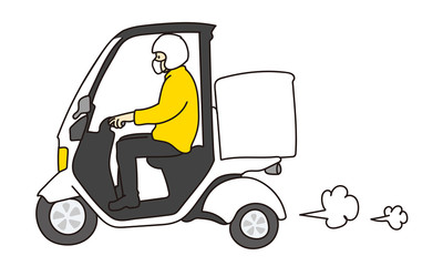 デリバリーサービスのイラスト