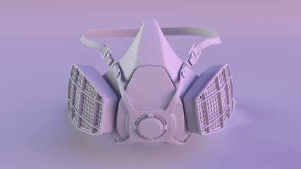 3d render of a respirator isolated dust mask