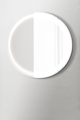 Round mirror on the wall psd