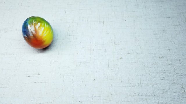 Colorful Easter eggs on a white background