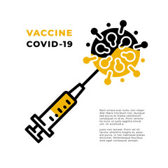 Virus covid-19 protection vector web banner, website vaccine template