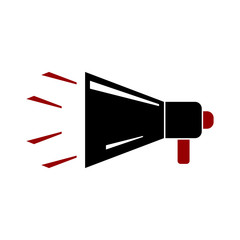 Megaphone Flat Vector Icon, Isolated Illustration On White