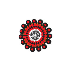 Aboriginal art dots painting icon logo design