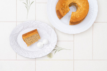 自宅で手作りしたミルクティーシフォンケーキ