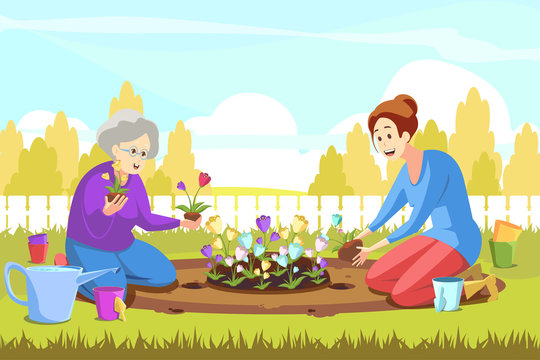 Teamwork, agriculture, gardening, planting, nature concept