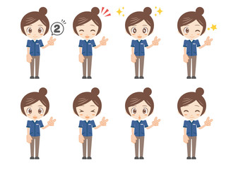 人物セット＿２＿コンビニ店員＿女性