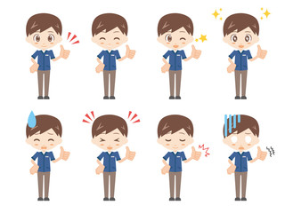 人物セット＿GOOD＿コンビニ店員＿男性