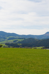 Idyllic mountain landscape in the Alps with blooming meadows in springtime. I love Ausria.