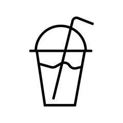 Milkshake drink icon vector illustration