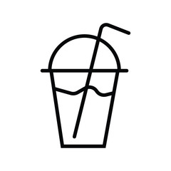 Milkshake drink icon vector illustration
