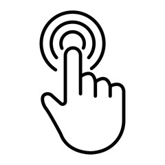 hand is touching icon vector