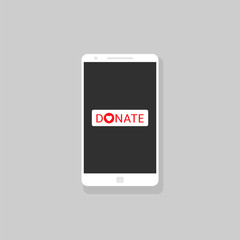 Smartphone with donate button