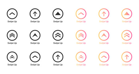 Swipe icon set