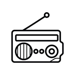 radio icon vector illustration photo