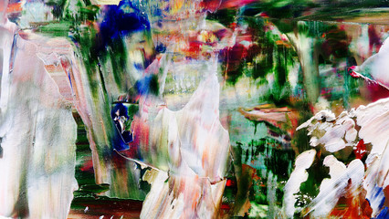 Colorful abstract background wallpaper. Modern motif visual art.  Mixtures of oil paint. Trendy...