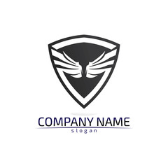 Falcon Wings Logo Template vector icon logo design app