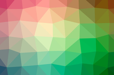 Illustration of abstract Green horizontal low poly background. Beautiful polygon design pattern.