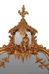 Detail from a Mirror of a Chinaman seated below a canopy 