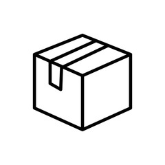 box carton delivery line style icon