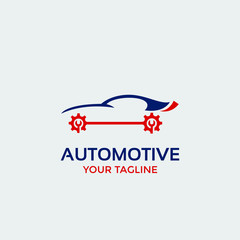 automotive logo design template vector, car with key repair icon 