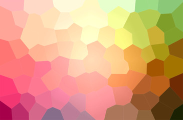 Abstract illustration of orange, red, yellow Big Hexagon background