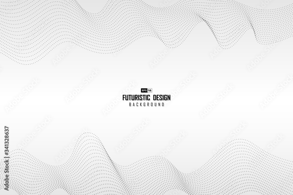 Poster abstract particles dots technology design pattern artwork design background. illustration vector eps