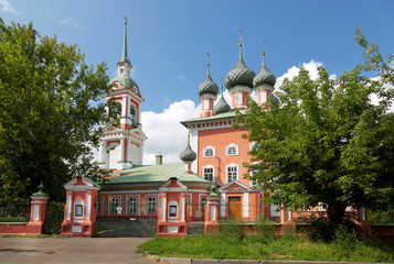 Church of the Resurrection on the Debra, an Orthodox church in Kostroma in the 17th century on the banks of the Volga river. Kostroma. Yaroslavl region, Russia