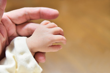 赤ちゃんとパパの手