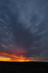 dramatic sunset and living sky