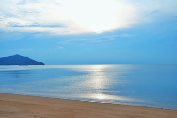 The sea in the evening time