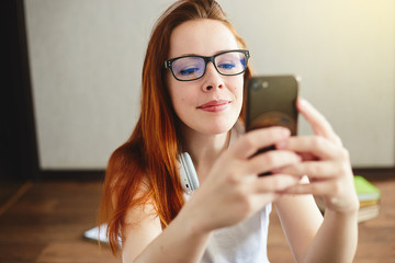 Woman Calling By Video Chat Her Friend. Stay Home. Social Distance and Isolation