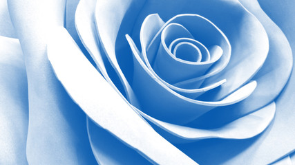 blue artificial rose close up