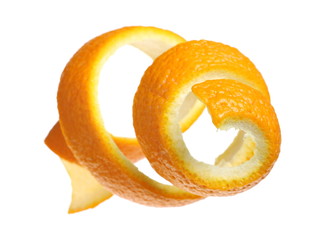 Orange peel isolated on white background