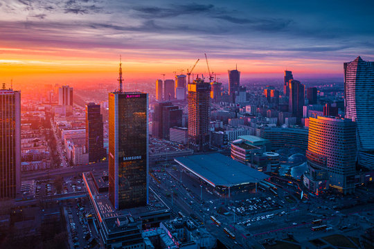 Warszawa z lotu ptaka